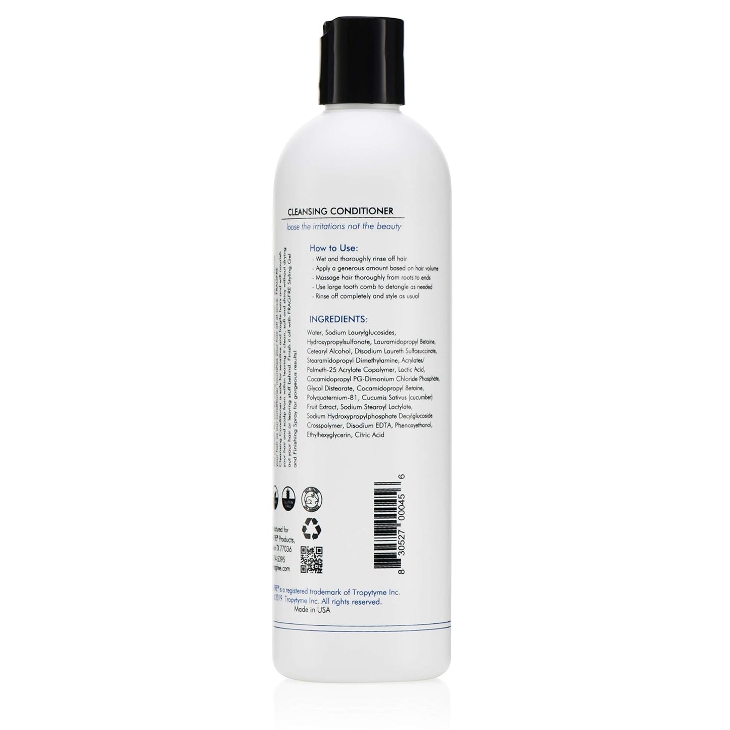 Cleansing Conditioner for Fine Fragile and Treated Hairs 12 Oz - Co-Wash for Sensitive Scalps - No Fragrance No Sulfate No Parabens - Hypoallergenic Vegan Co-Wash (1 Pack)