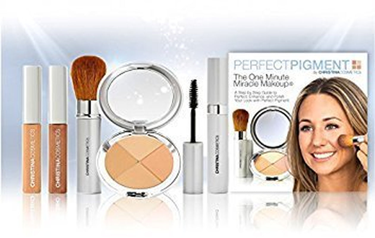 Perfect Pigment 2: the 1 Minute Miracle Makeup! Full Size 7 Pc Kit - for Olive to Tan Complexions