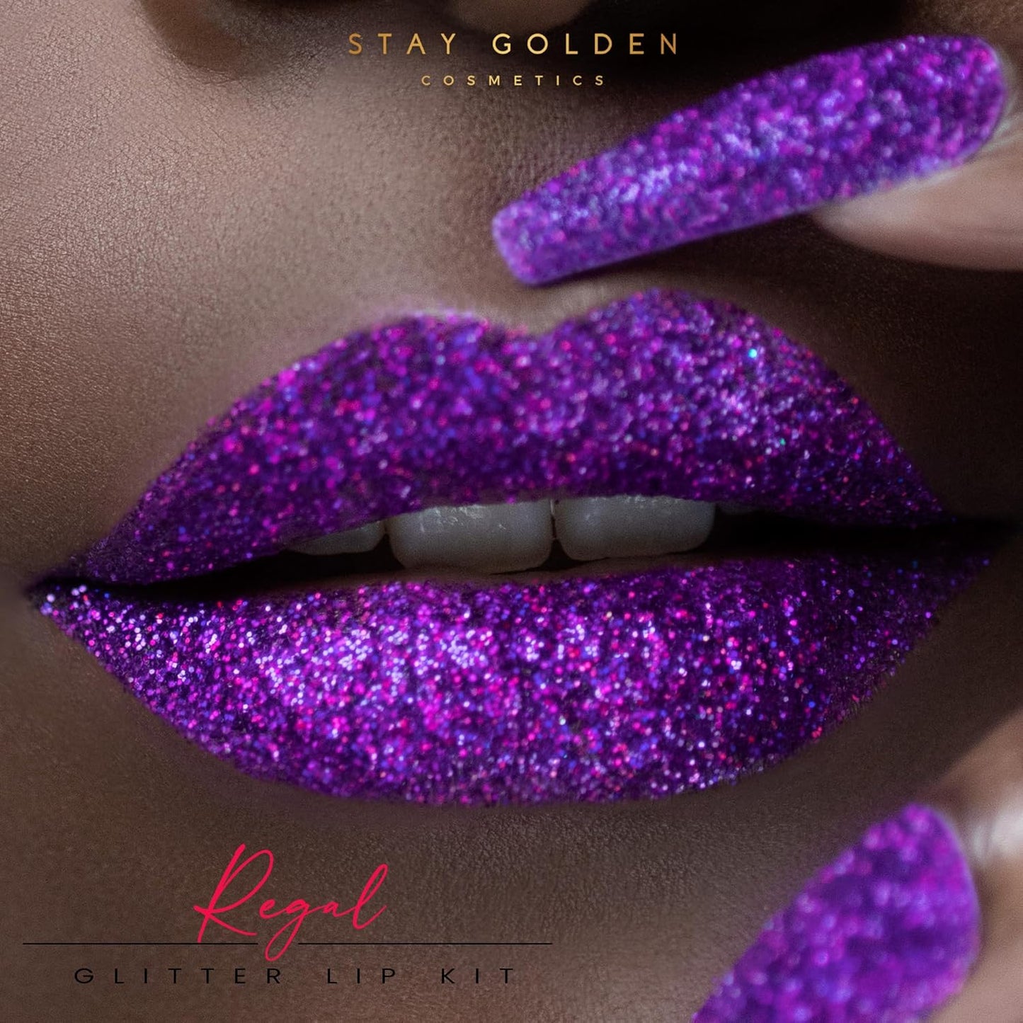 Regal Glitter Lip Kit, Two Looks in One Kit, an Ethereal Unicorn Shimmering in Purple
