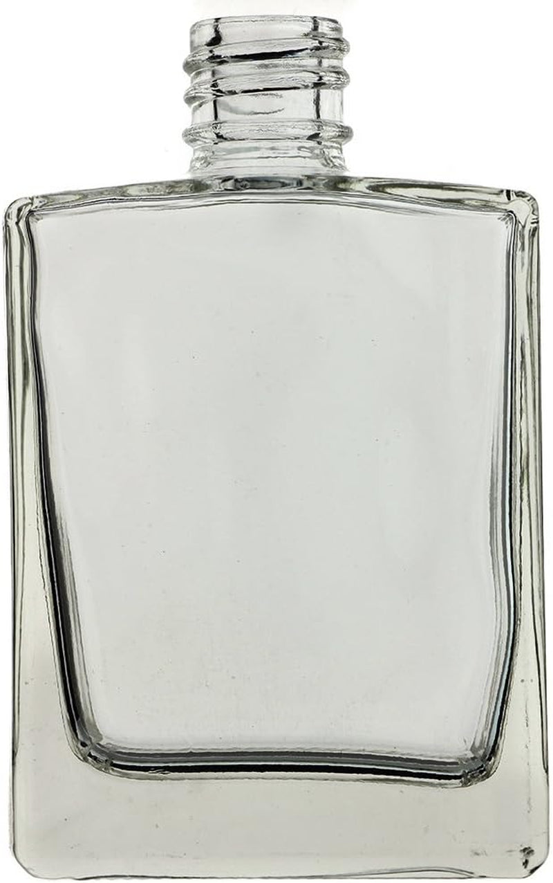 144 Pack 1/2 OZ 15 Ml Rectangular REFILLABLE Clear Glass Bottle with Black Cap (PERFUMES, Oils, Aromatic Blends, Bath and Body)