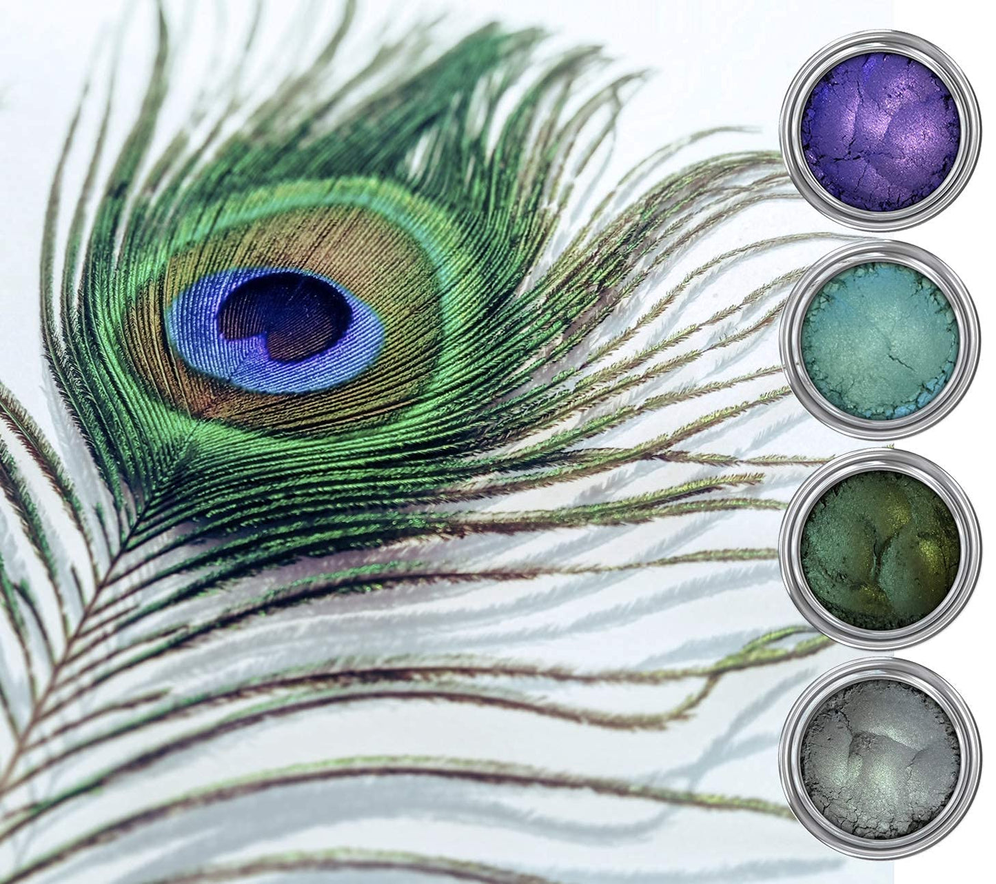 Eyeshadow, Silky- Smooth and Highly Pigmented, Longer-Lasting with No Creasing, 100% Vegan and Cruelty Free, Handmade in USA, 8 Grams Loose Mineral Powder (Peacock)