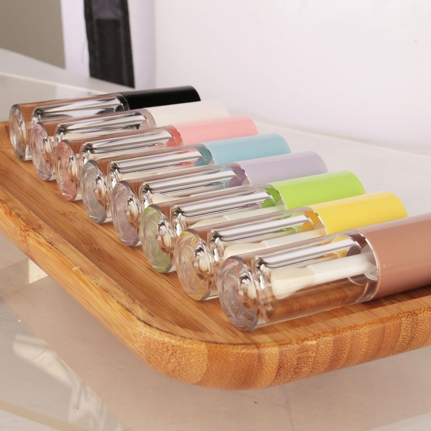 50Pcs Empty round Gold 6Ml Big Doe Foot Wand Lip Gloss Tubes for DIY Lipgloss Lipgloss Tubes Containers with Thick Wand