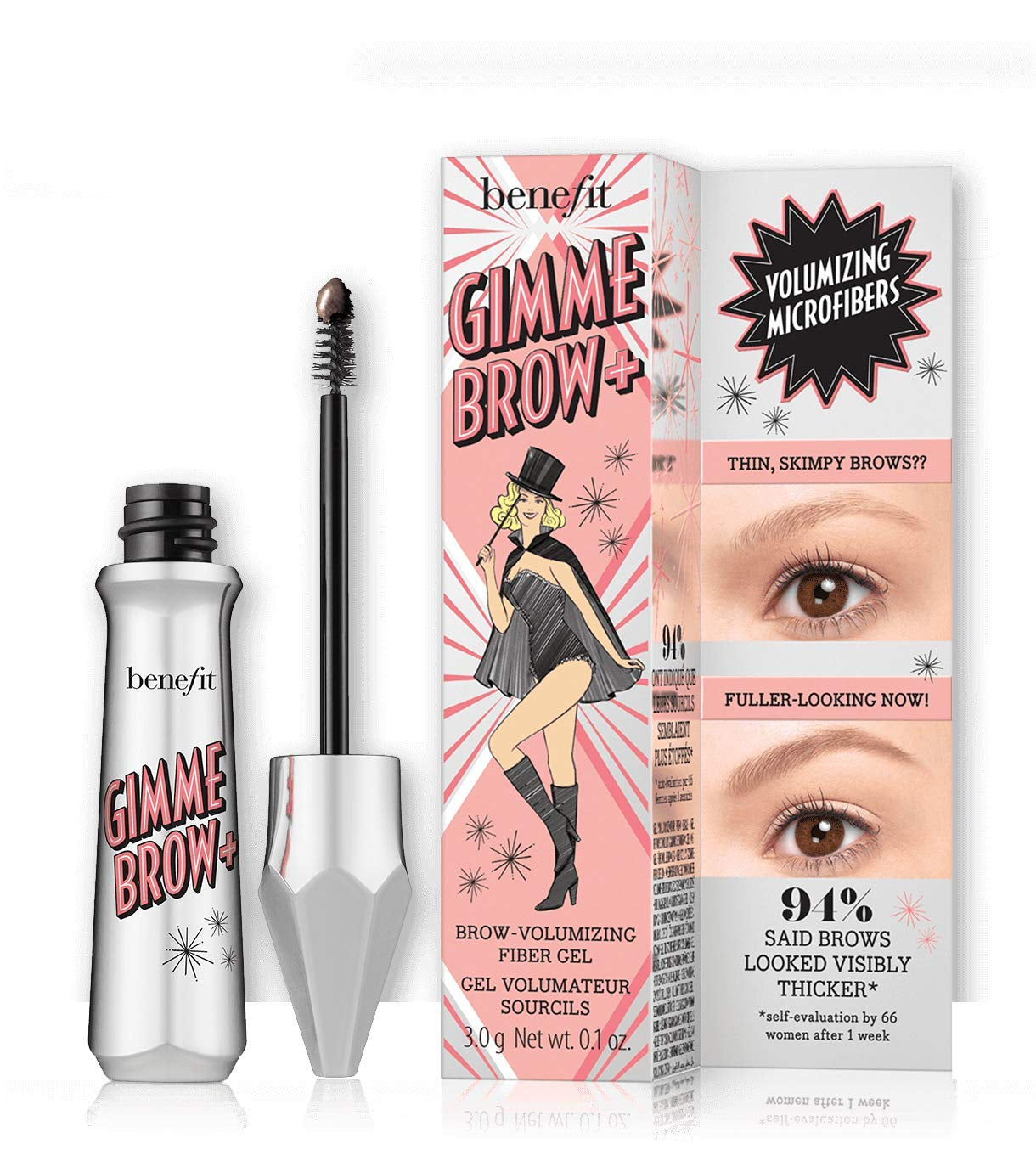 Cosmetics Gimme Brow + Volumizing Eyebrow Gel, 4.5 - Neutral Deep Brown, 1 Count