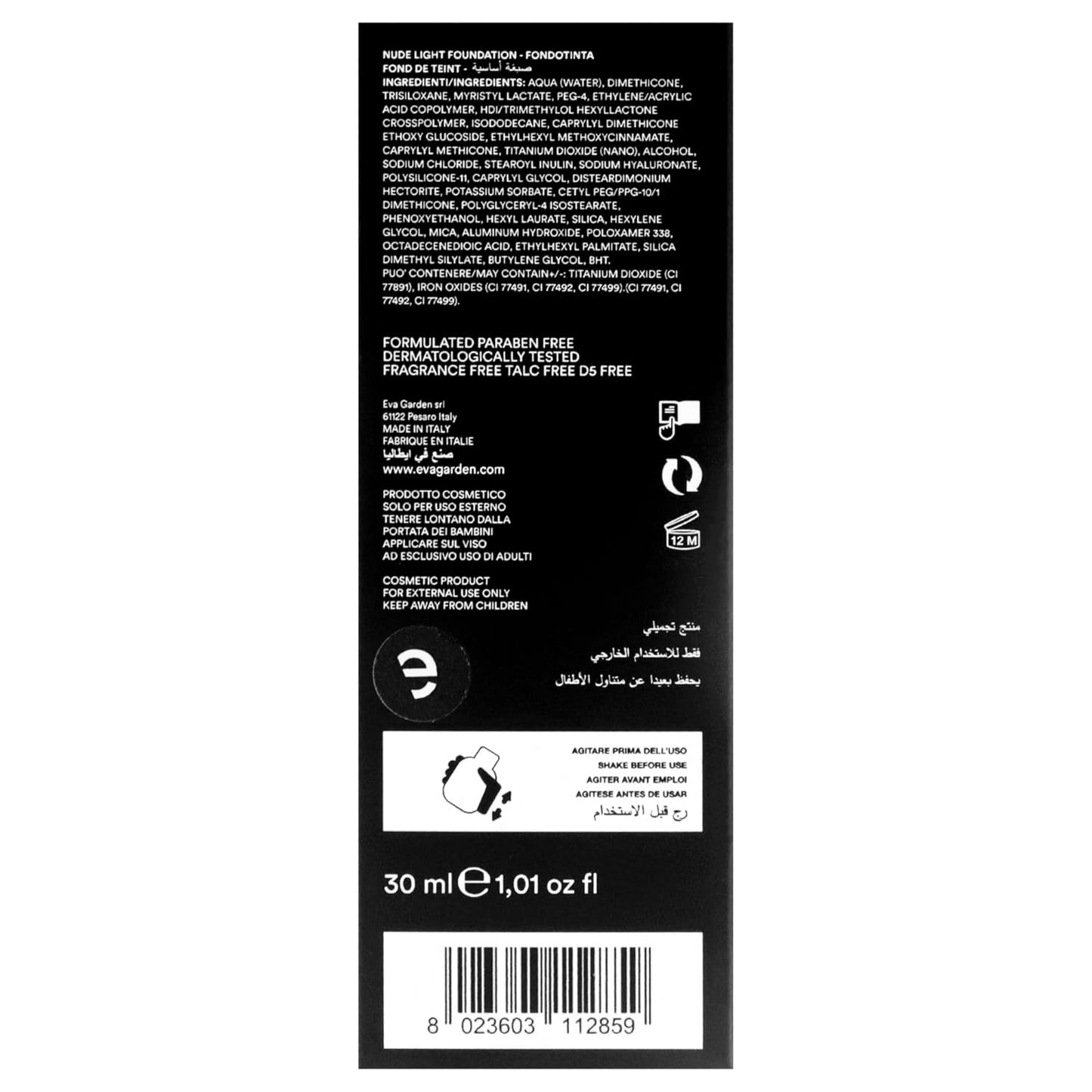 Nude Light Foundation - Fluid and Sensorial Makeup - with Moisturizing Properties - Smooth Coverage Blurs Small Imperfections for Flawless Appearance - 285 Pink Honey - 1.01 Oz