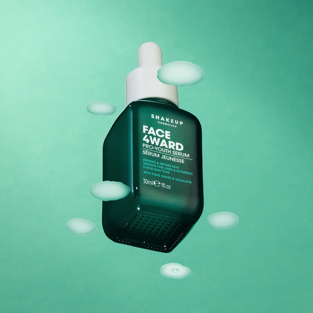 Shakeup - Face Serum for Men, Anti-Ageing, Targets Wrinkles & Blemishes, with Tiger Grass & Squalane, Vegan Skincare, 30Ml