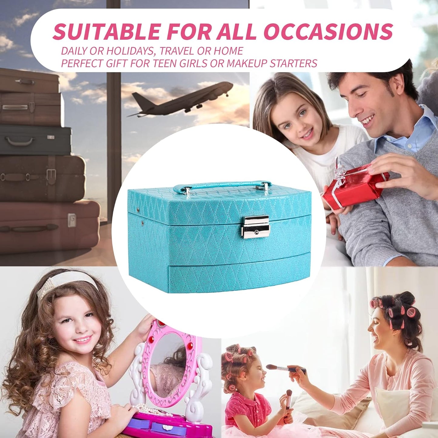 Girls Makeup Kit for Birthday Gift, All in One Beginner Makeup Kit for Women Full Kit, Christmas Makeup Set for Teens 10 12 13 16 Includes Real Cosmetics and Makeup Tools (BLUE)