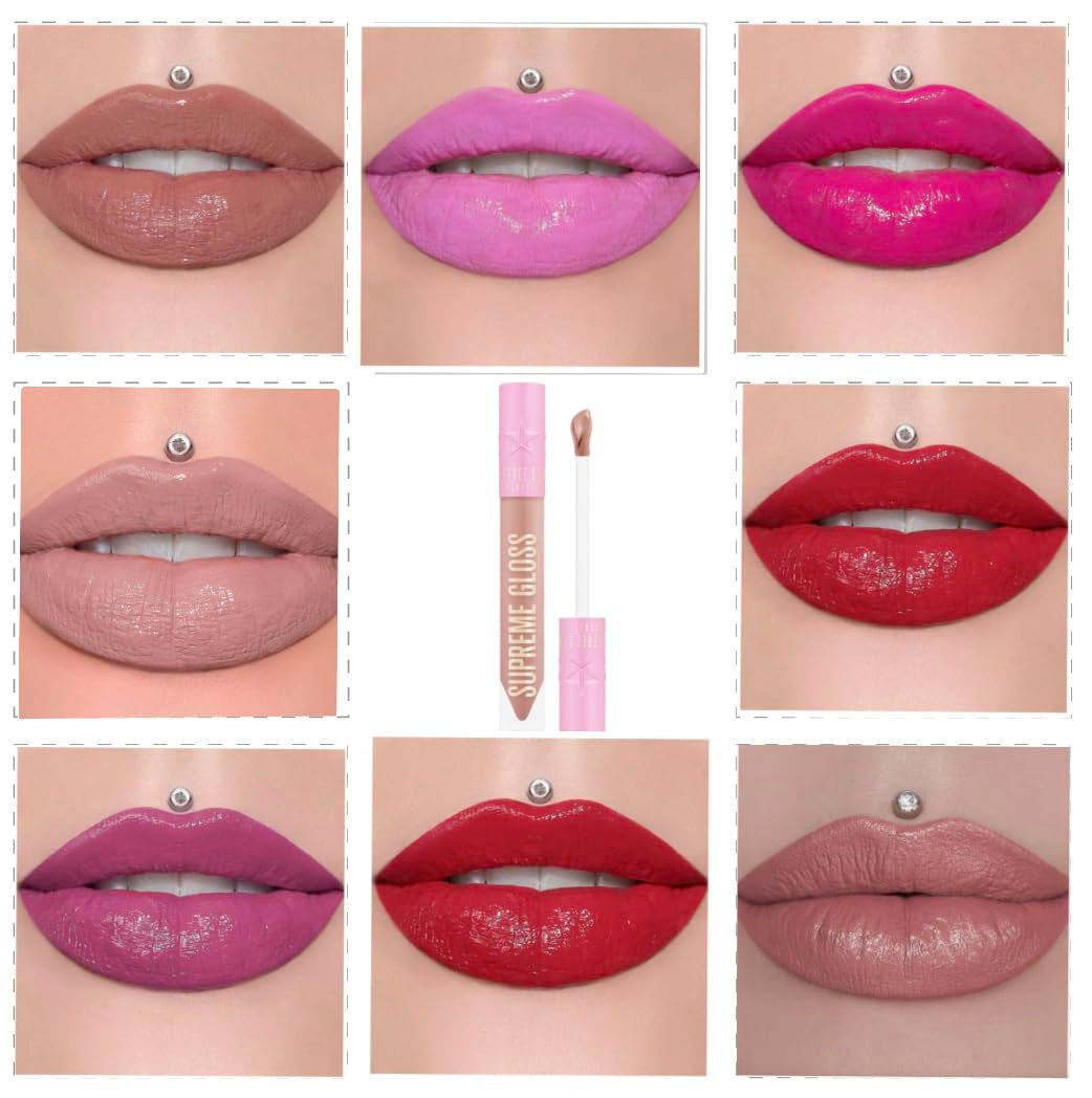 Cosmetics Supreme Gloss Full Pigmented Lip Gloss Bundle Set of 8