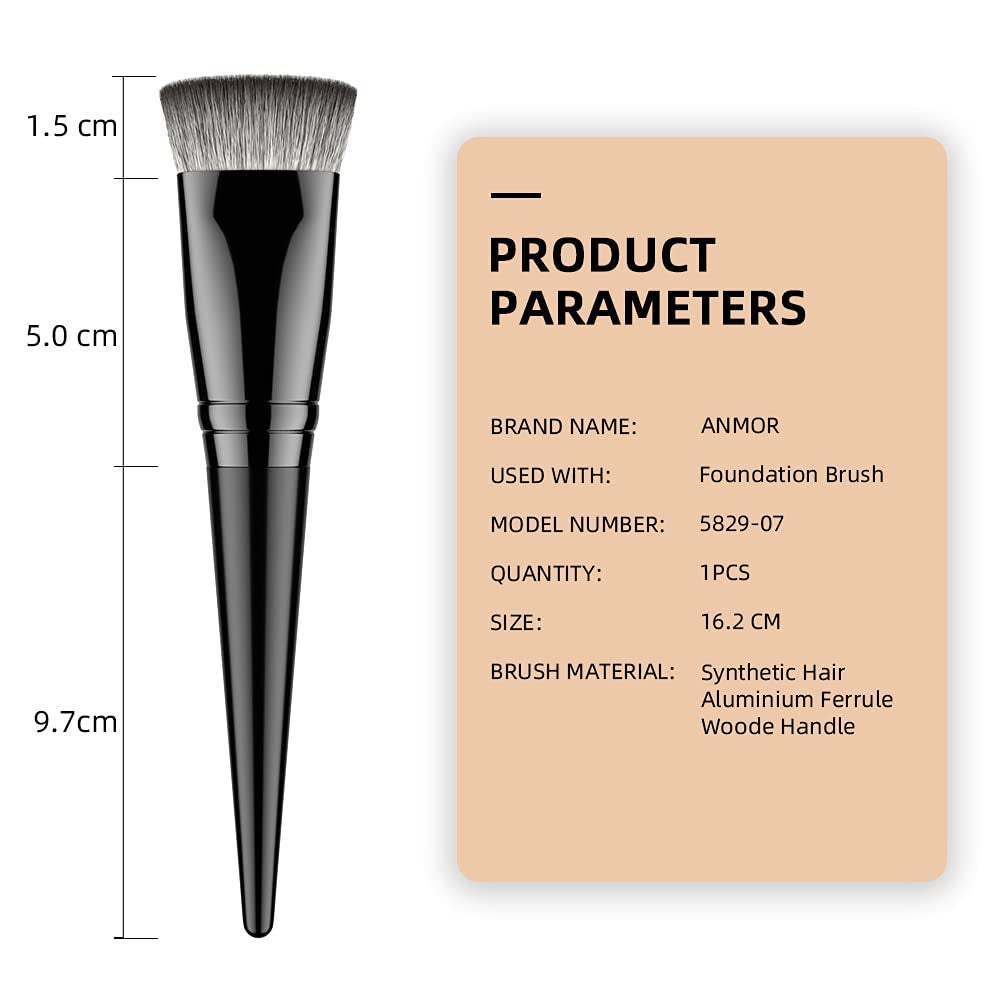 Flat Contour Brush, Professional Flat Top Detailed Contour Nose Contour Makeup Brush, Perfect for Sharp Lines Contouring Liquid Cream Blender Even Application, Luxurious Cruelty Free Nano-Fiber