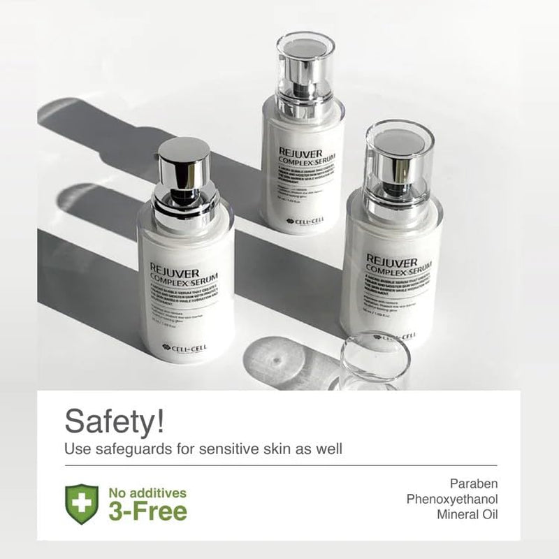 Rejuver Complex Serum | Micro-Bubble Formula Delivers Deep Nourishment Filled with Plant-Based Ingredients & Complex Peptides for Your Skin to Feel More Youthful & Healthy | 50Ml