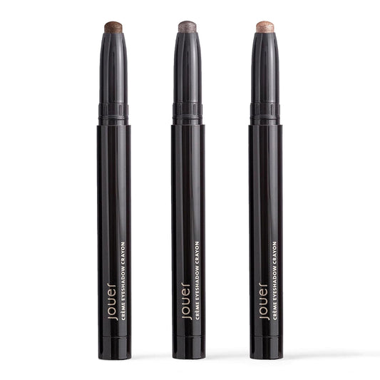 Crème Eyeshadow Trio - Shimmer Cream Eyeshadow Eyeliner Crayon, Dermatologist Tested, Waterproof and Crease Resistant Glitter Eyeshadow
