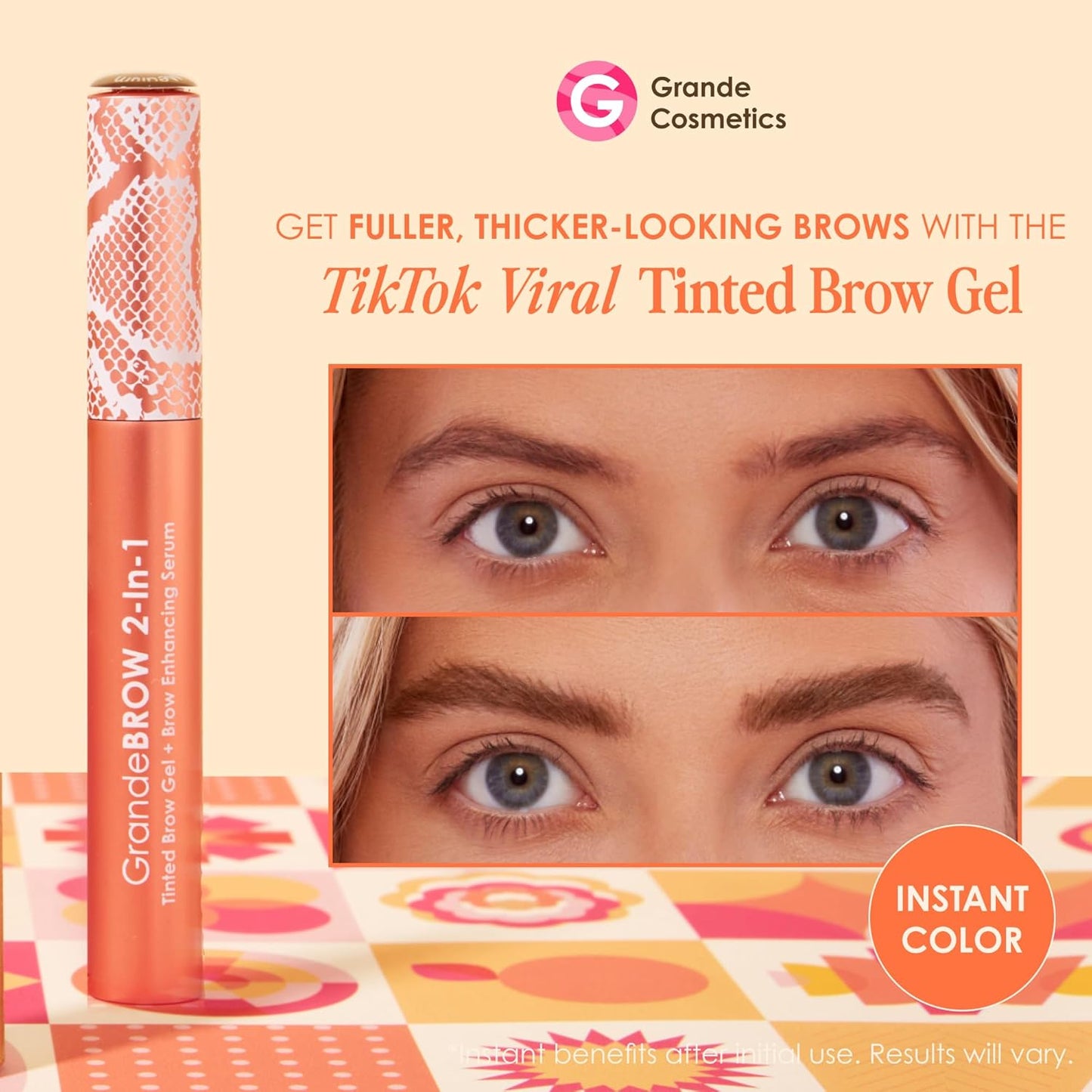 Grandebrow 2-In-1 Tinted Brow Gel + Brow Enhancing Serum