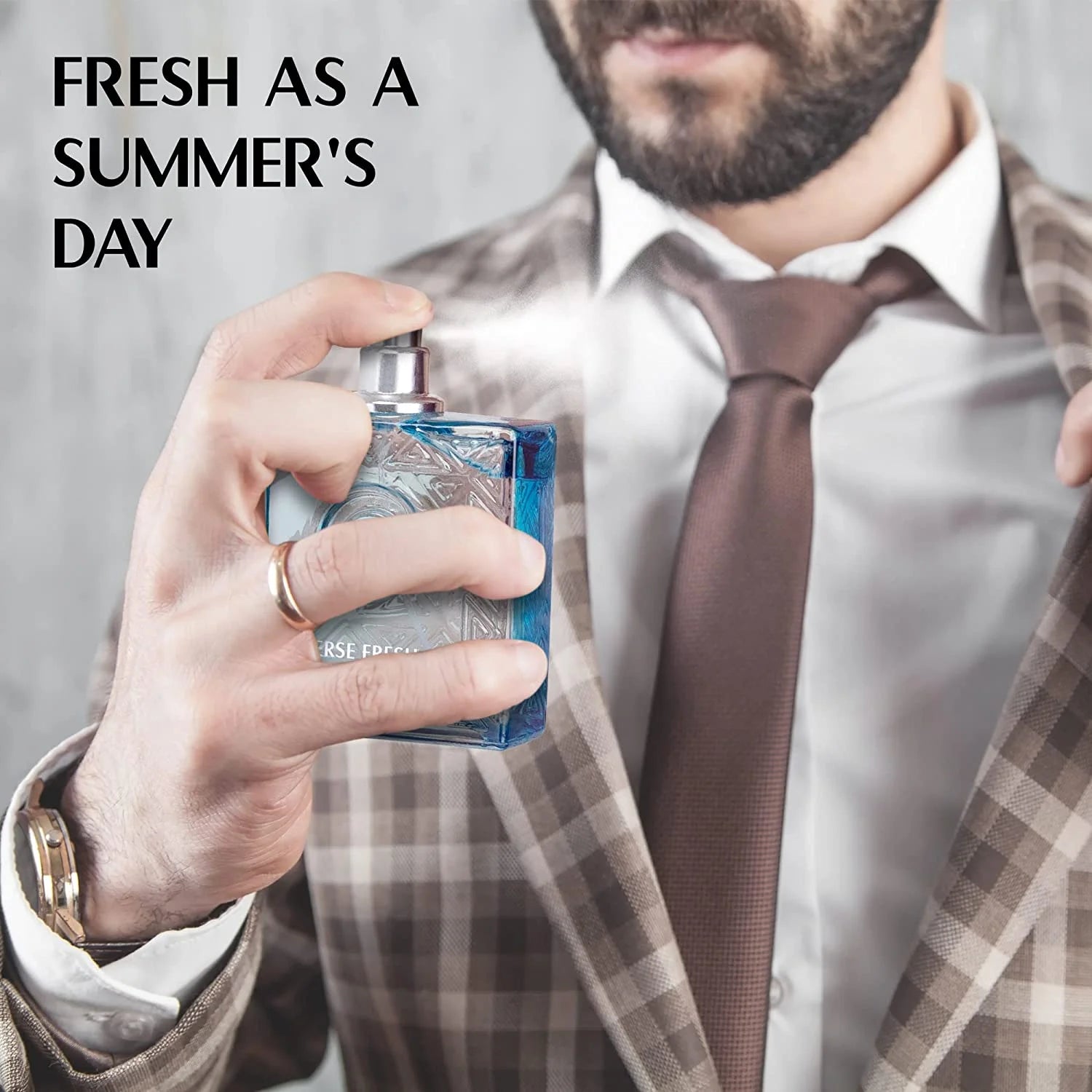Verse Fresh for Men - 3.4 Fl Oz Eau De Parfum Spray for Men - Long Lasting Citrusy Floral & Woodsy Fragrance Smell Fresh All Day Long Gift for Men for All Occasions
