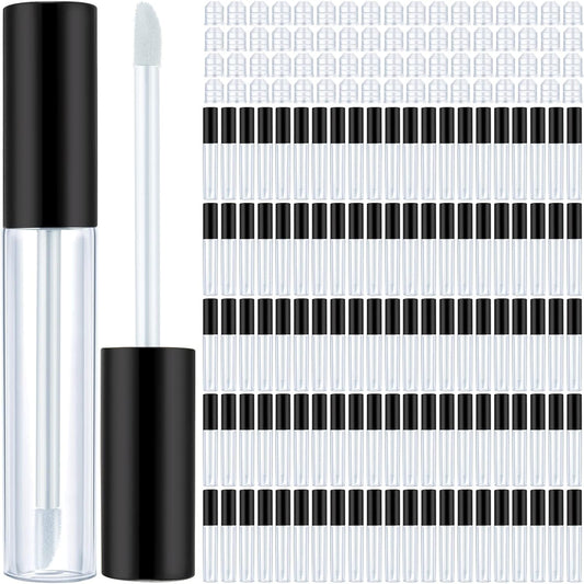200 Pcs 10 Ml Lip Gloss Tubes Bulk Empty Plastic Lip Gloss Containers Clear Tubes with Wand and Rubber Inserts Refillable Balm Containers Bottles for Travel DIY Makeup