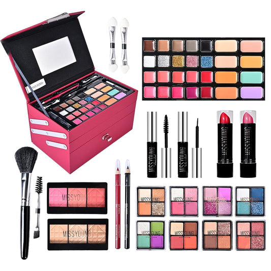 Professional Makeup Kit, Portable Makeup Kit, Cosmetics Kit for Women, Makeup Kit, Full Start Cosmetics Set for Women and Girls, Includes Cosmetics and Makeup Tools