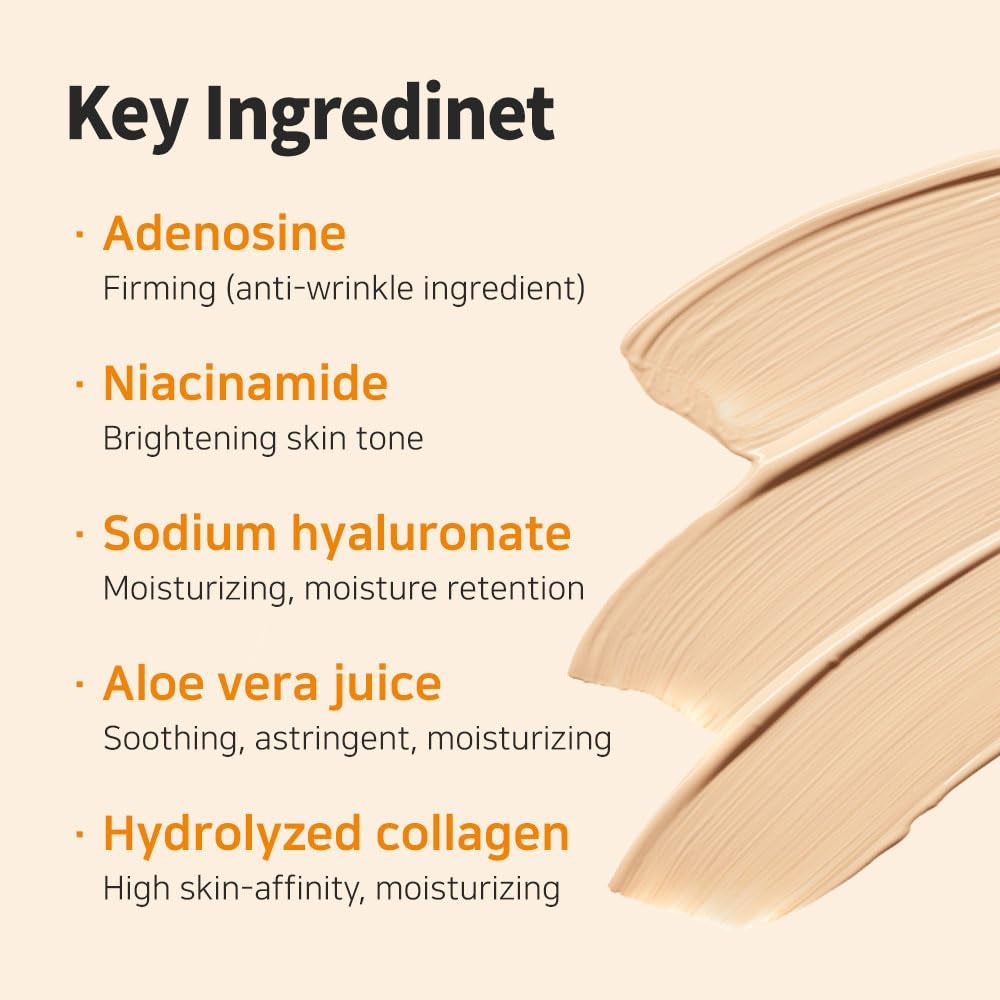 CC Color Change Cream SPF38 PA+++ UV Protection Sunscreen Foundation Makeup Base Korean Aesthetic Cosmetics 1.69 Fl Oz
