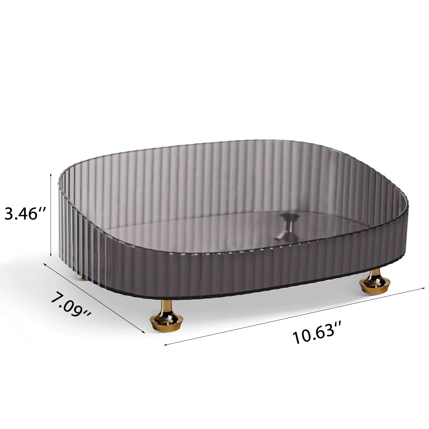 Bathroom Vanity Tray Large Capacity Perfume Organizer for Dresser Clear Desktop Storage Box for Lotion Bottle Cosmetics Skincare