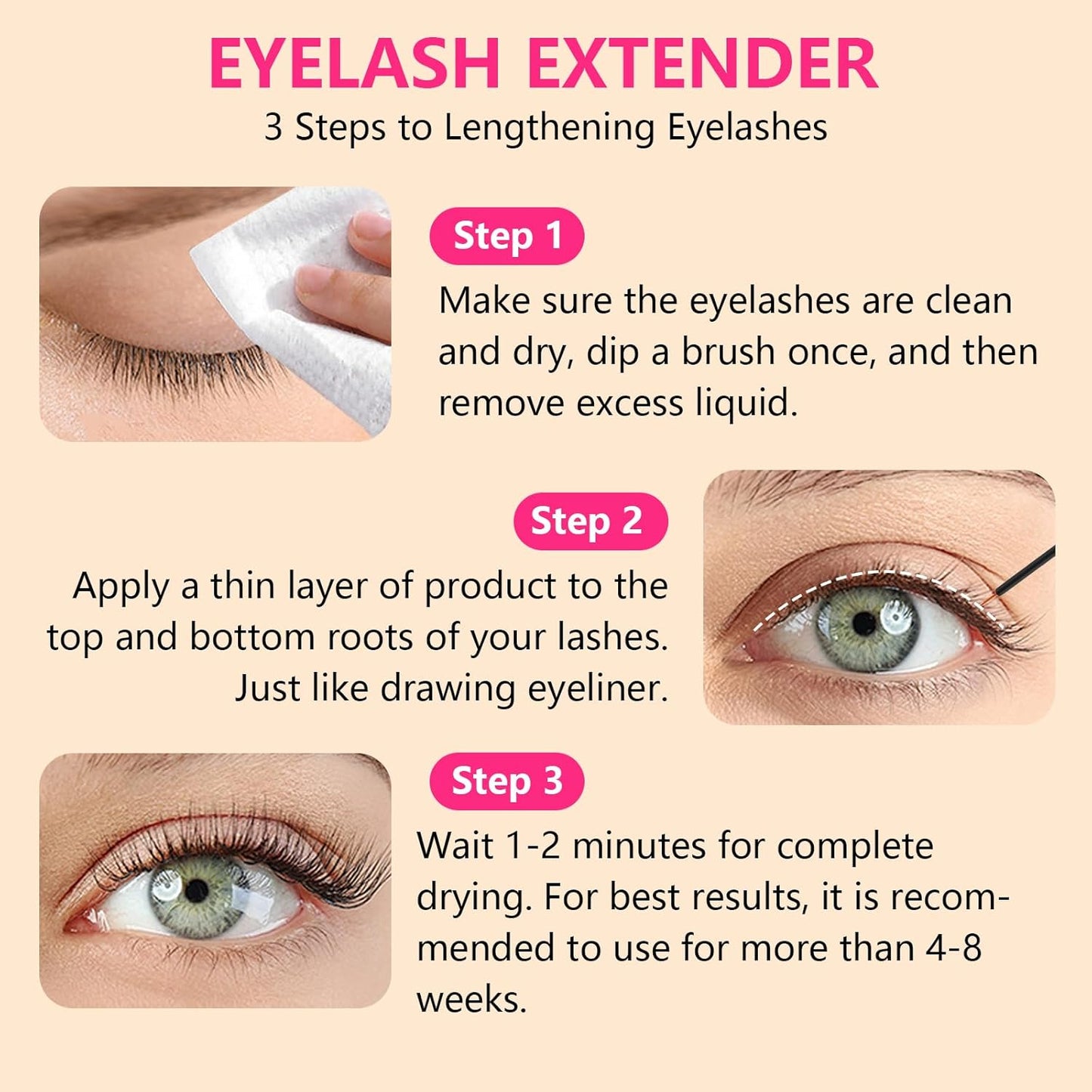 Lash Enhancing Serum, Women'S Advanced Cosmetics, Eyelash Growth Serum, Promote Longer, Fuller, and Denser Eyelashes, Fast and Effective 0.17 Fl Oz