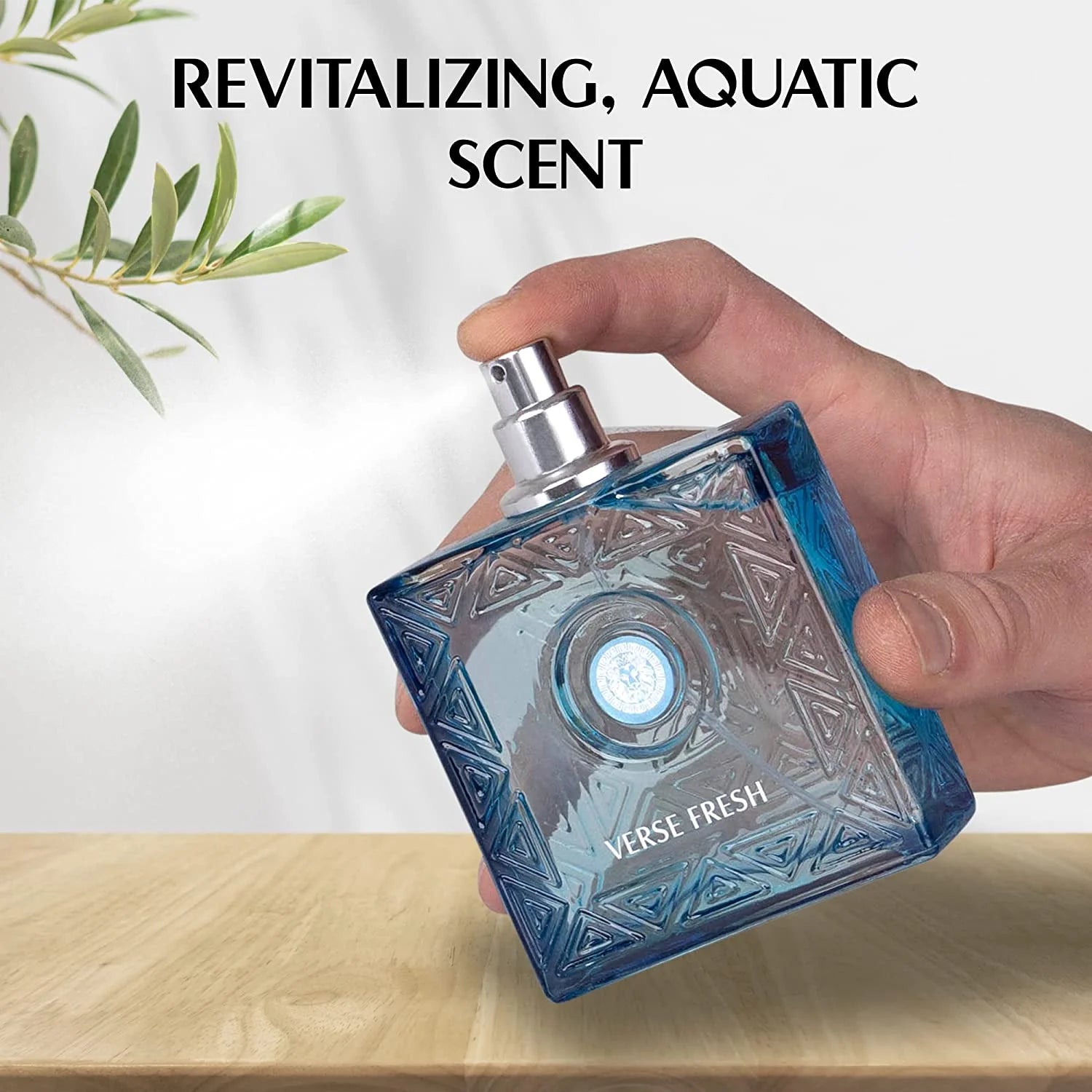 Verse Fresh for Men - 3.4 Fl Oz Eau De Parfum Spray for Men - Long Lasting Citrusy Floral & Woodsy Fragrance Smell Fresh All Day Long Gift for Men for All Occasions