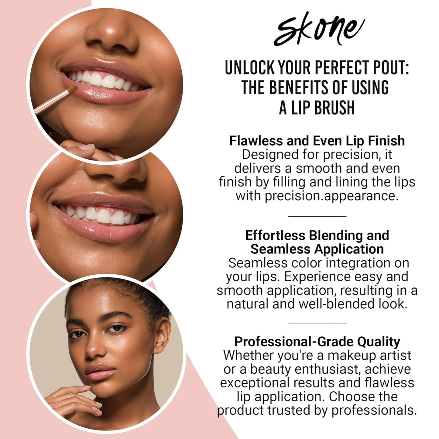 Precision Lip Brush for Smooth Applications –  Cosmetics Bring Professional Grade Lipstick Brushes and Lip Gloss Brushes Directly to the Consumer