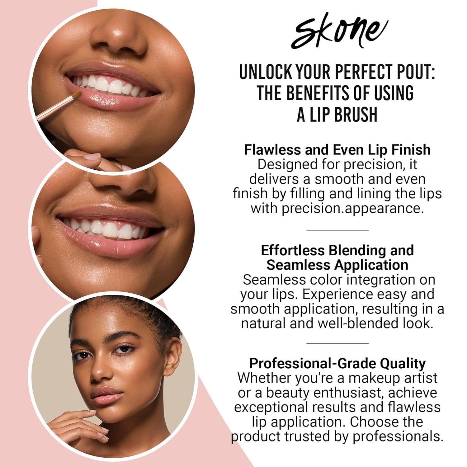 Precision Lip Brush for Smooth Applications –  Cosmetics Bring Professional Grade Lipstick Brushes and Lip Gloss Brushes Directly to the Consumer