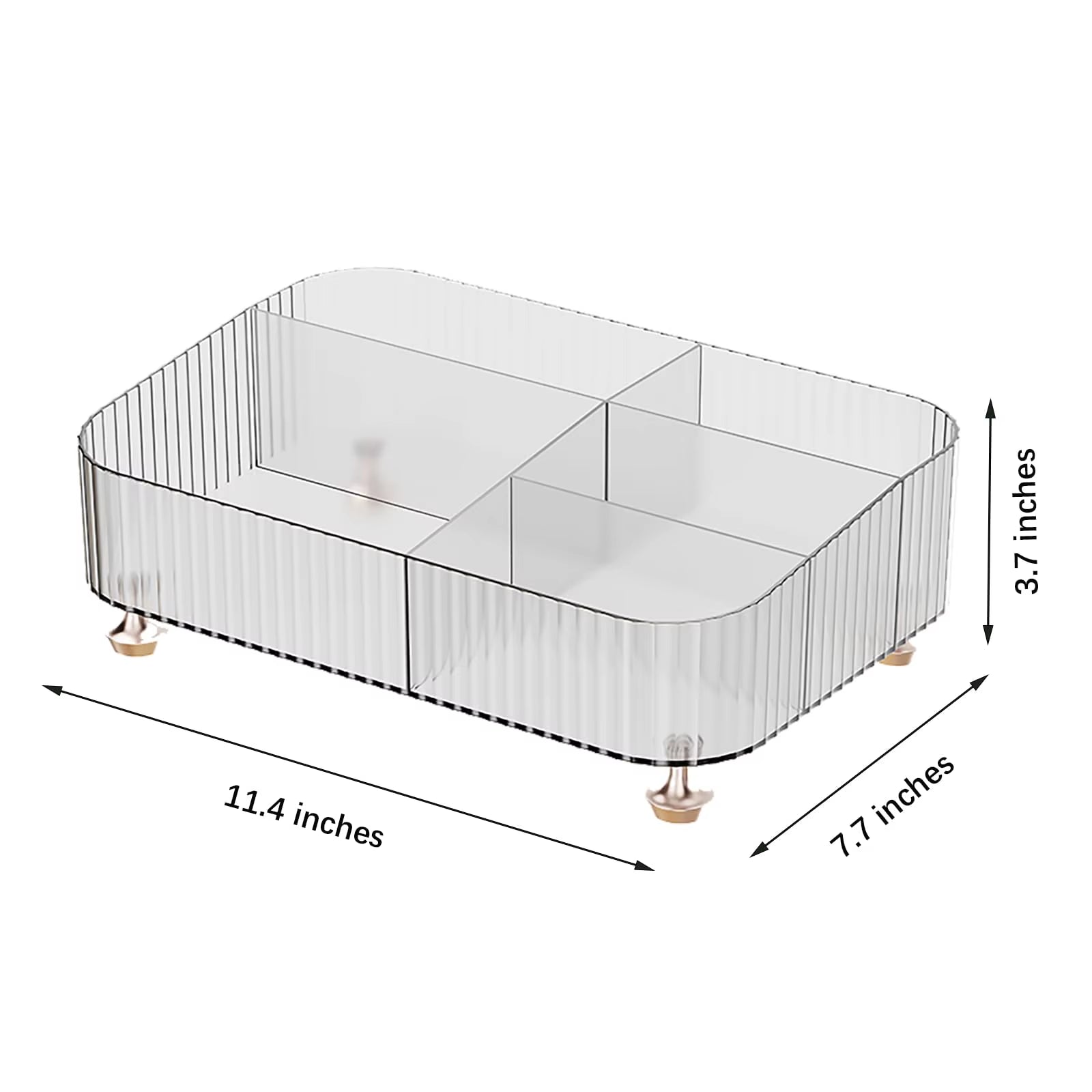 Bathroom Vanity Tray Large Capacity Perfume Organizer for Dresser Clear Desktop Storage Box for Lotion Bottle Cosmetics Skincare