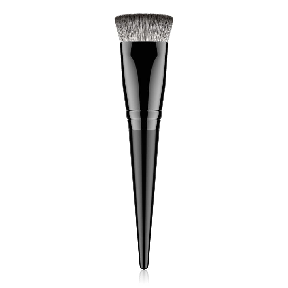 Flat Contour Brush, Professional Flat Top Detailed Contour Nose Contour Makeup Brush, Perfect for Sharp Lines Contouring Liquid Cream Blender Even Application, Luxurious Cruelty Free Nano-Fiber
