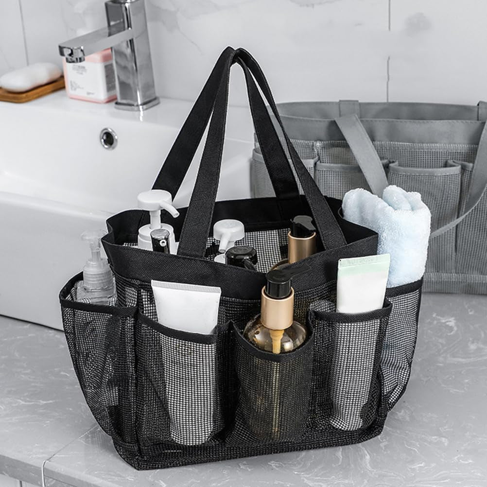 Fishing Gear 5Pcs Storage Mesh Bag Tote Bag Playset Mesh Cosmetic Bag Hanging Bag Beach Sand Bag Organizer Toiletry Bag Multi-Function Makeup Bag Makeup Container Dog Net
