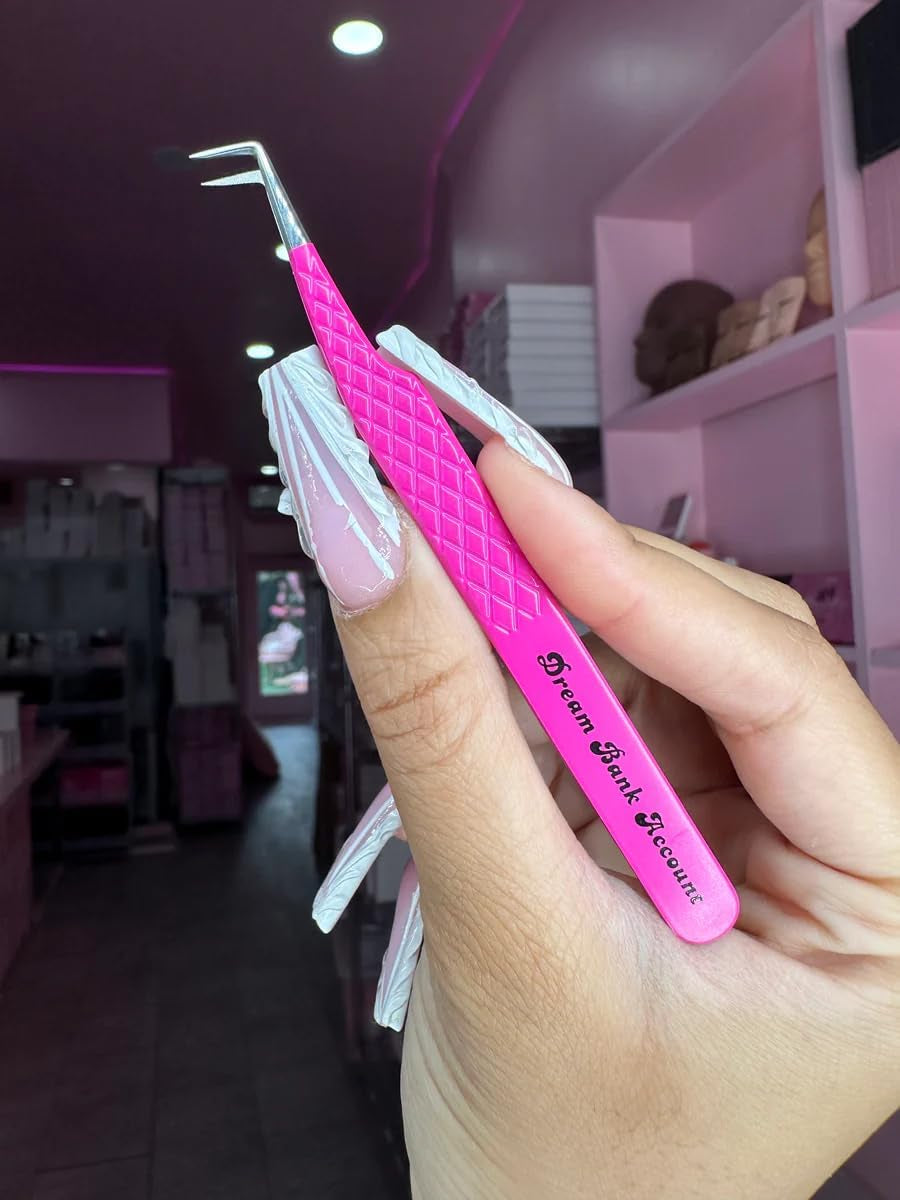 | 90° Fiber Tip Tweezer for Eyelash Extensions| (DREAM LIFE COLLECTION)