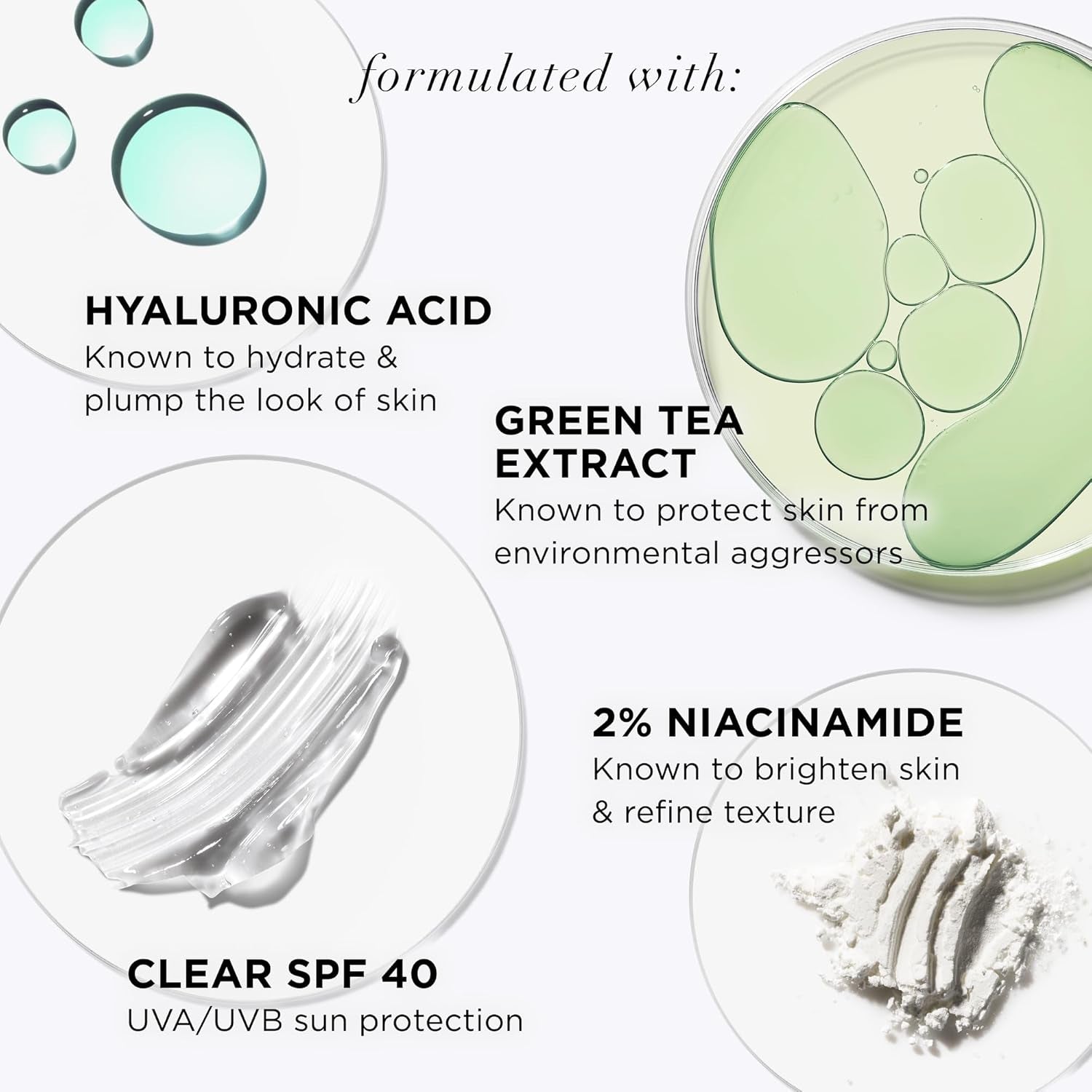 CC+ Nude Glow Lightweight Foundation + Glow Serum with SPF 40 - with Niacinamide, Hyaluronic Acid & Green Tea Extract - 1.08 Fl Oz