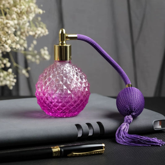 Perfume Bottle Empty 100Ml Colorful Crystal Vintage Gold Long Spray Tassels Mist Parfume Atomizer Pump Refillable Glass Bottles
