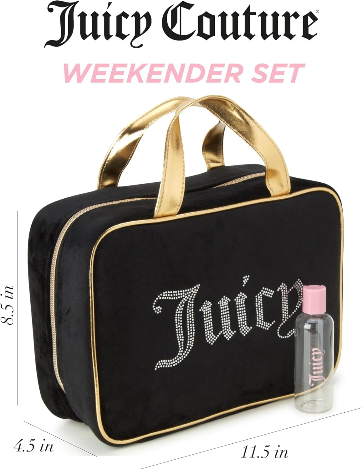 Women'S Cosmetics Bag - Travel Makeup and Toiletries Weekender Bag - Makeup Organizer Case, Black