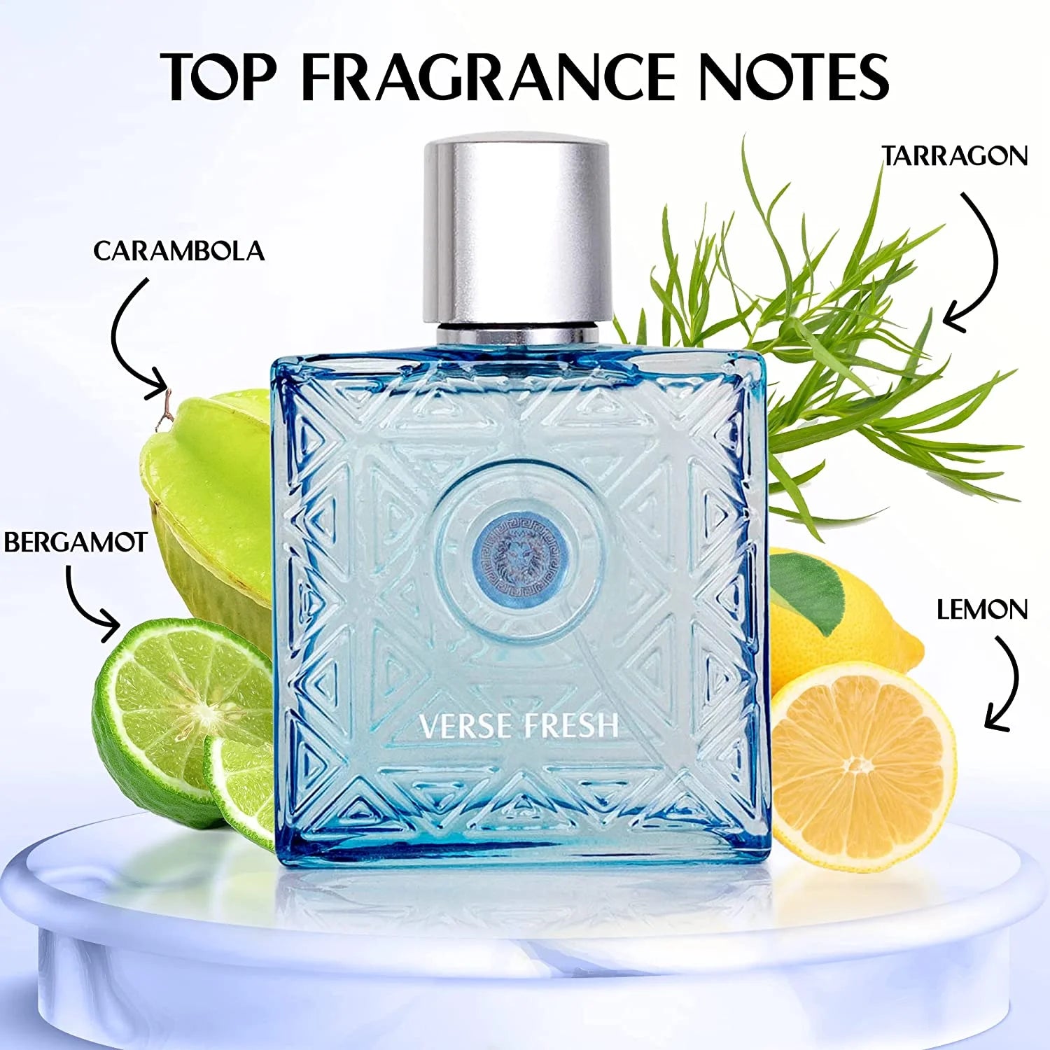 Verse Fresh for Men - 3.4 Fl Oz Eau De Parfum Spray for Men - Long Lasting Citrusy Floral & Woodsy Fragrance Smell Fresh All Day Long Gift for Men for All Occasions