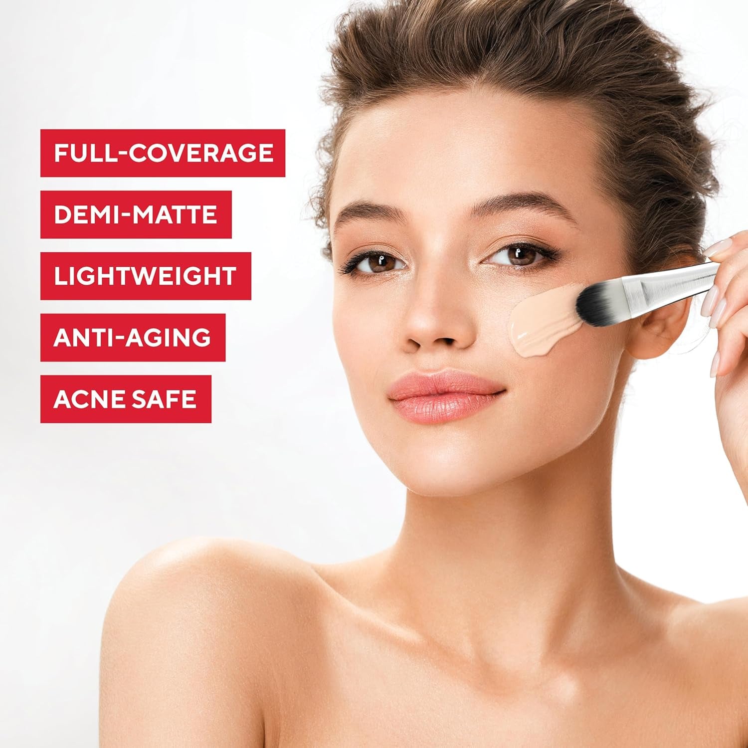 Invincible for All HD Liquid Foundation - Anti-Aging Full Coverage Liquid Face Makeup - Moisturizing, Hydrating & Lightweight Foundation for All Skin Types (Fair F70)