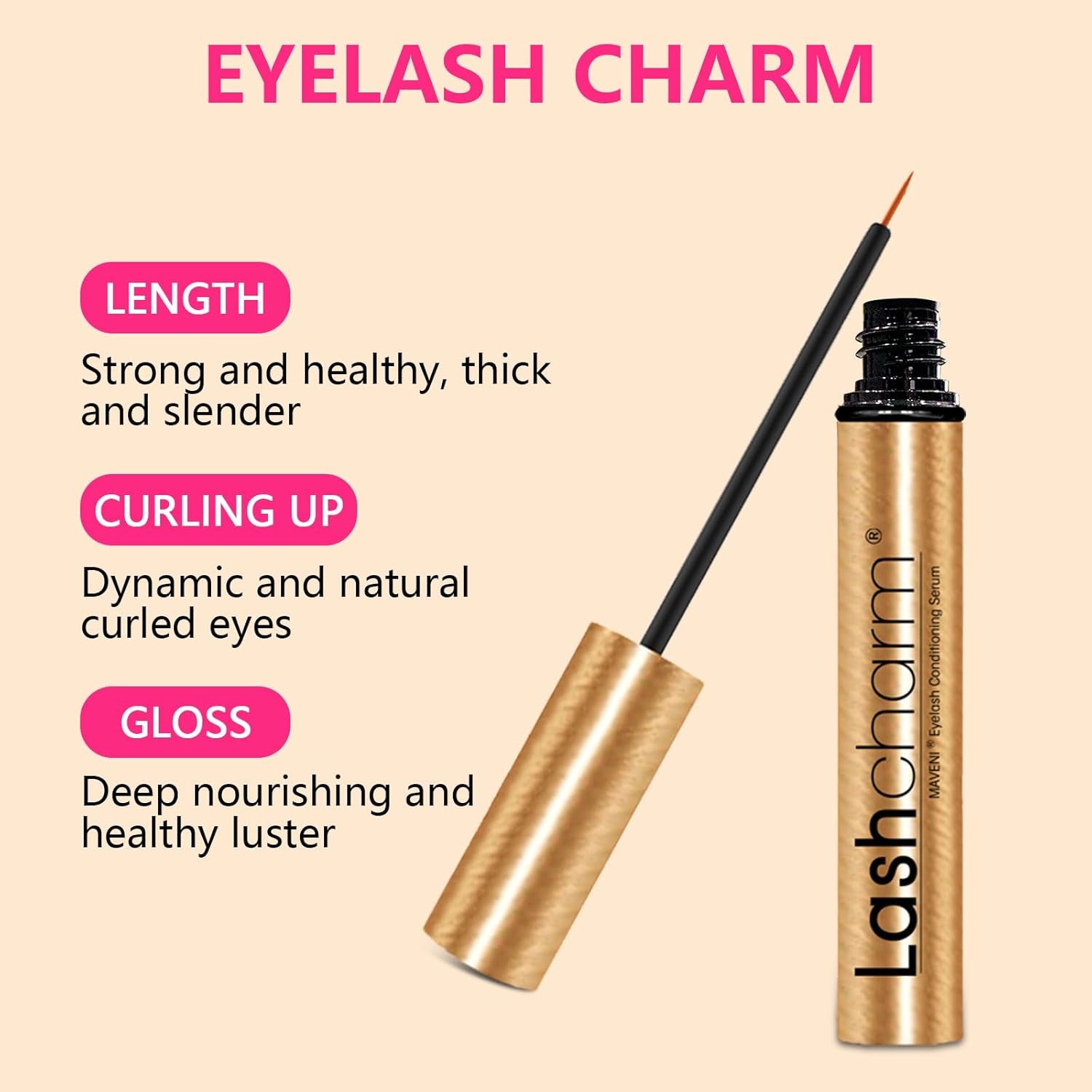 Lash Enhancing Serum, Women'S Advanced Cosmetics, Eyelash Growth Serum, Promote Longer, Fuller, and Denser Eyelashes, Fast and Effective 0.17 Fl Oz