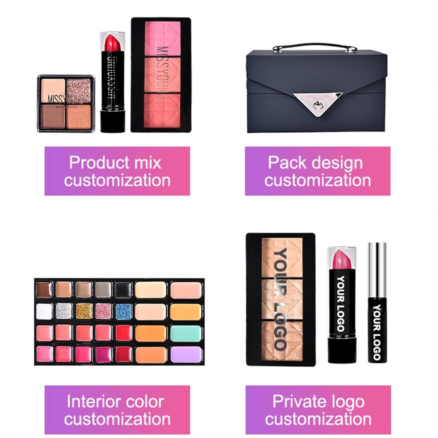 Professional Makeup Kit, Portable Makeup Kit, Cosmetics Kit for Women, Makeup Kit, Full Start Cosmetics Set for Women and Girls, Includes Cosmetics and Makeup Tools