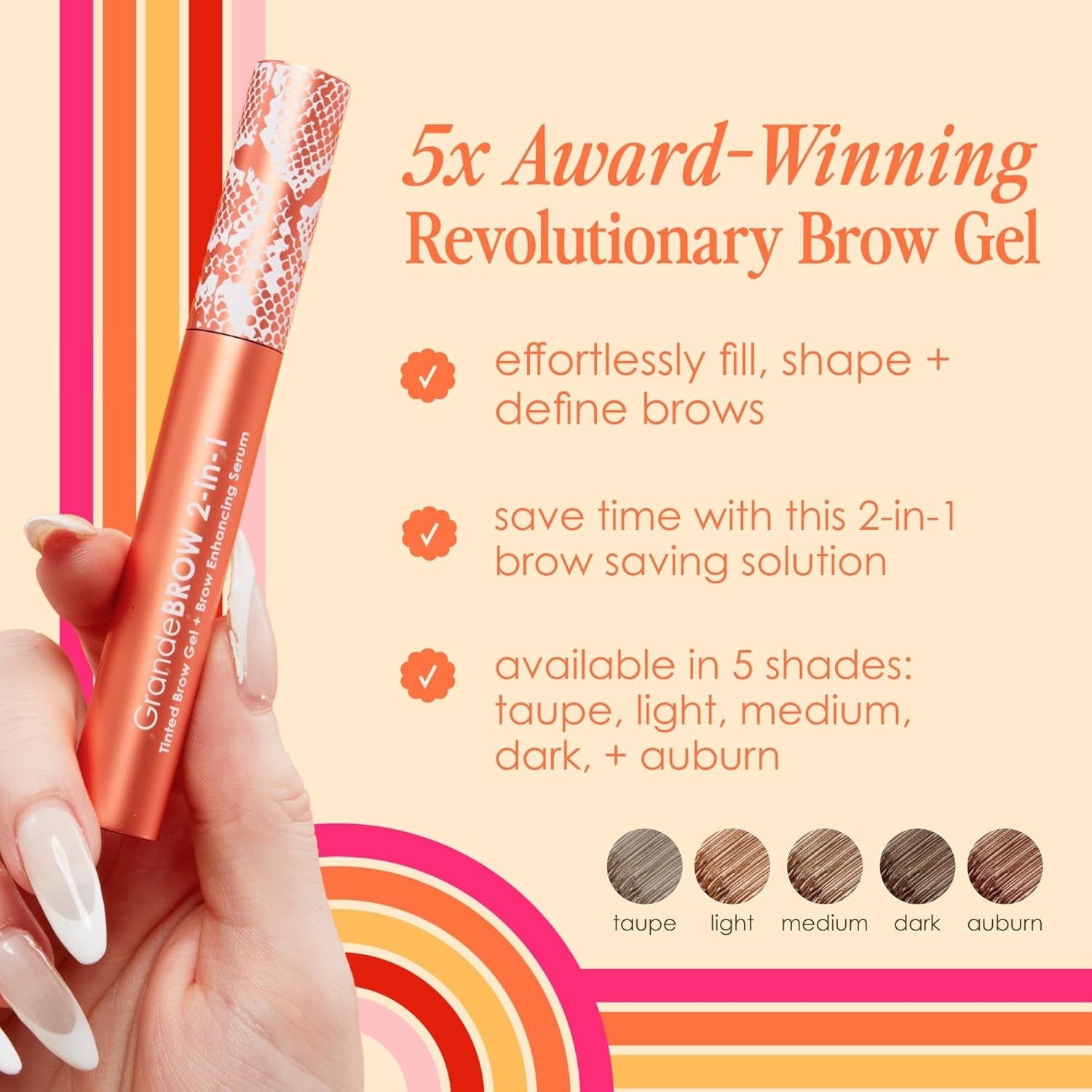 Grandebrow 2-In-1 Tinted Brow Gel + Brow Enhancing Serum