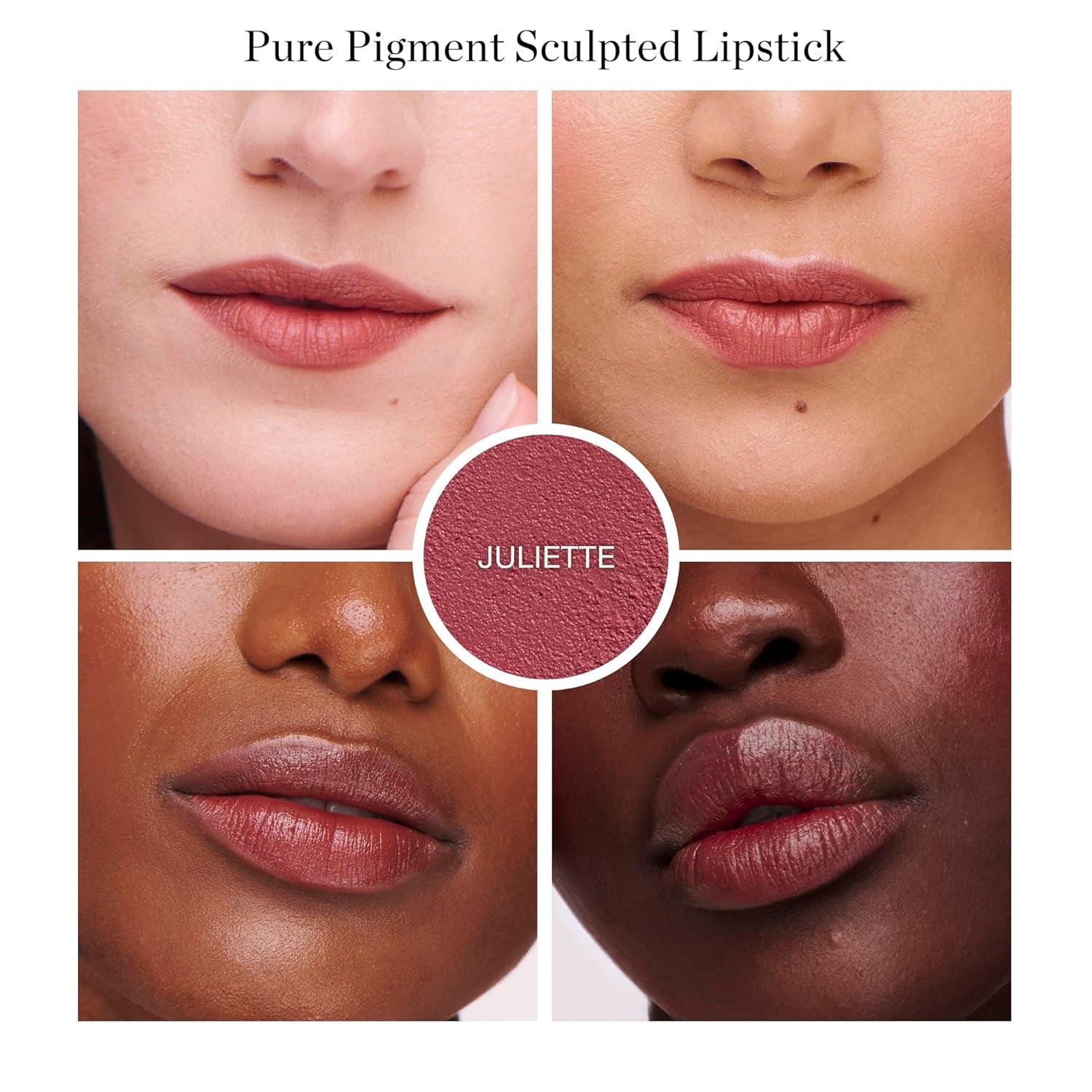 Full Bloom Sculpted Lipstick (Juliette) - Long Lasting Organic Lipstick with Jojoba Oil & Micro Hyaluronic Acid - 70% Organic Ingredients & Made in USA