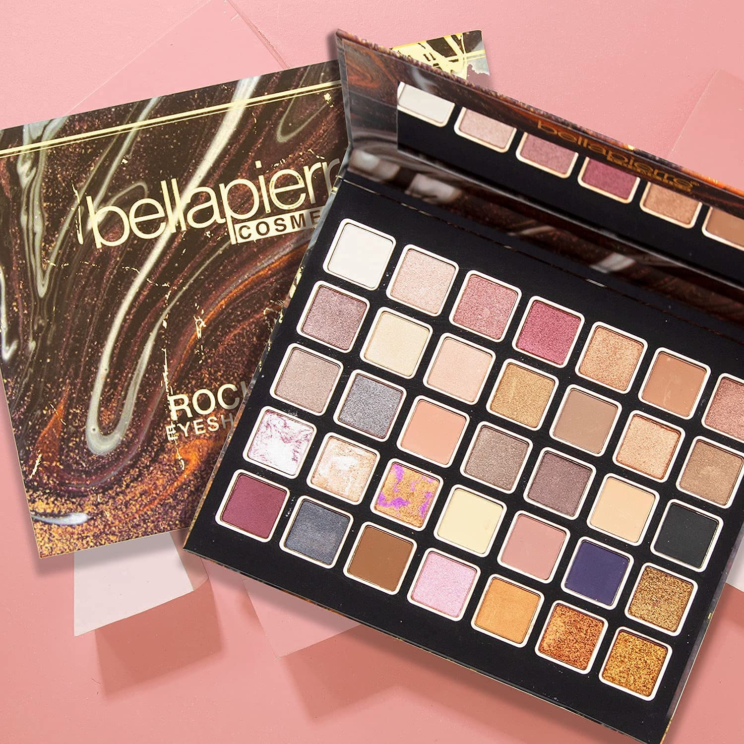 Rocky Road Eyeshadow Makeup Palette | 35 Color Shades in a Range of Matte, Satin, Shimmer, and Foil Finishes | Non-Toxic and Paraben Free | Vegan and Cruelty Free